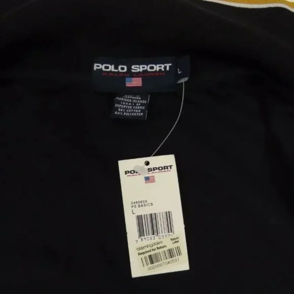 NWT Ralph Lauren Polo Sport Pony Blue Mens Full Zip Track Coat Jacket L